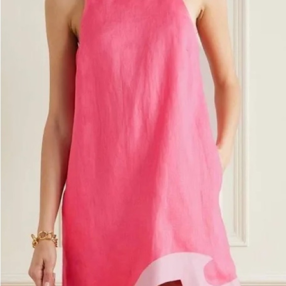 Staud Allori Pink Wave Shift Dress XS